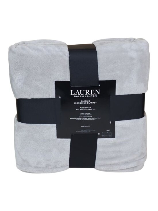 Lauren Ralph Lauren Micromink Plush 90 Lauren Ralph Lauren Classic Micromink Blanket Queen 90x90 Luxuriously Soft Gray
